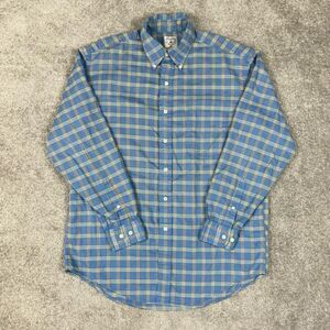 BROOKS Brothers Men’s Medium 100% Cotton Long Sleeve Button Down Shirt Blue